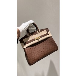 에르메스 Hermes Birkin 25cm South Africa Ostrich 4C Brule/gold