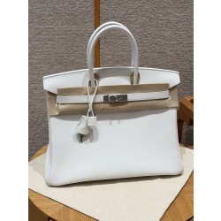 에르메스 Hermes Birkin 35cm Swift 01 Blanc/silver