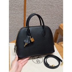 에르메스 Hermes Bolide 25cm Evercolor 89 Noir/gold