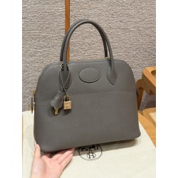 에르메스 Hermes Bolide 31cm Epsom 8F Gris Etain/gold