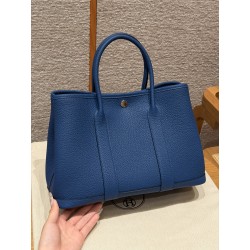 에르메스 Hermes Garden party 30cm Negonda 73 Bluesaphir