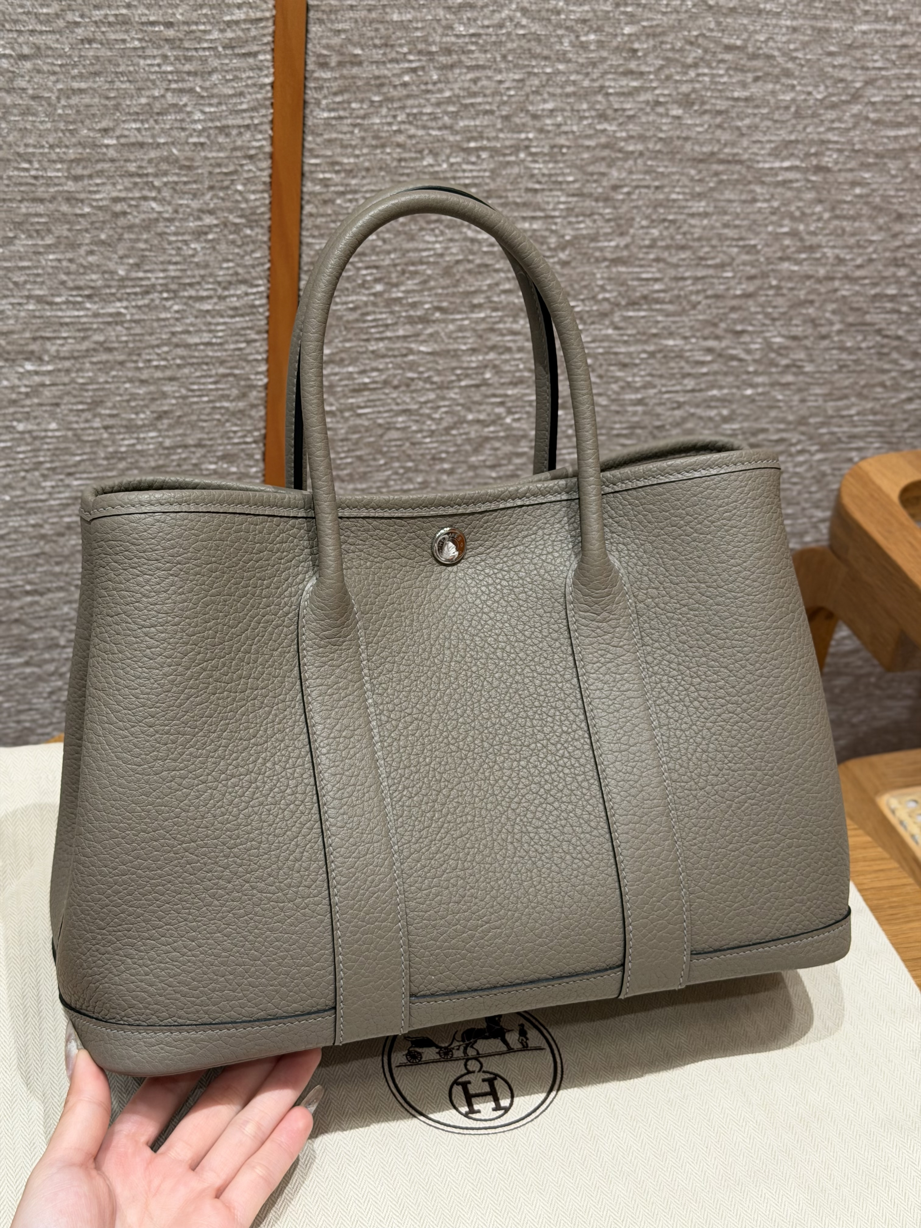 에르메스 Hermes Garden party 36cm Negonda M8 Girs Asphalted