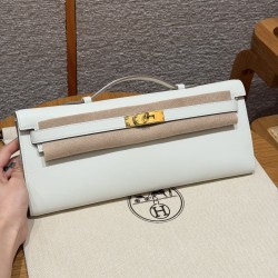 에르메스 Hermes Kelly cut 31cm Swift 0T Mushroom/gold