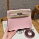 에르메스 Hermes Kelly danse 22cm swift 3Q Rose Sakura/silver