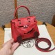 에르메스 Hermes Kelly Doll 16cm Swift O5 Rouge Radieux and 55 Rouge H/silver