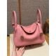 에르메스 Hermes Lindy 26cm Clemence U5 Rose lipstick/gold