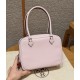 에르메스 Hermes Mini Plume 21cm Chevre M7 Rose Darling/silver