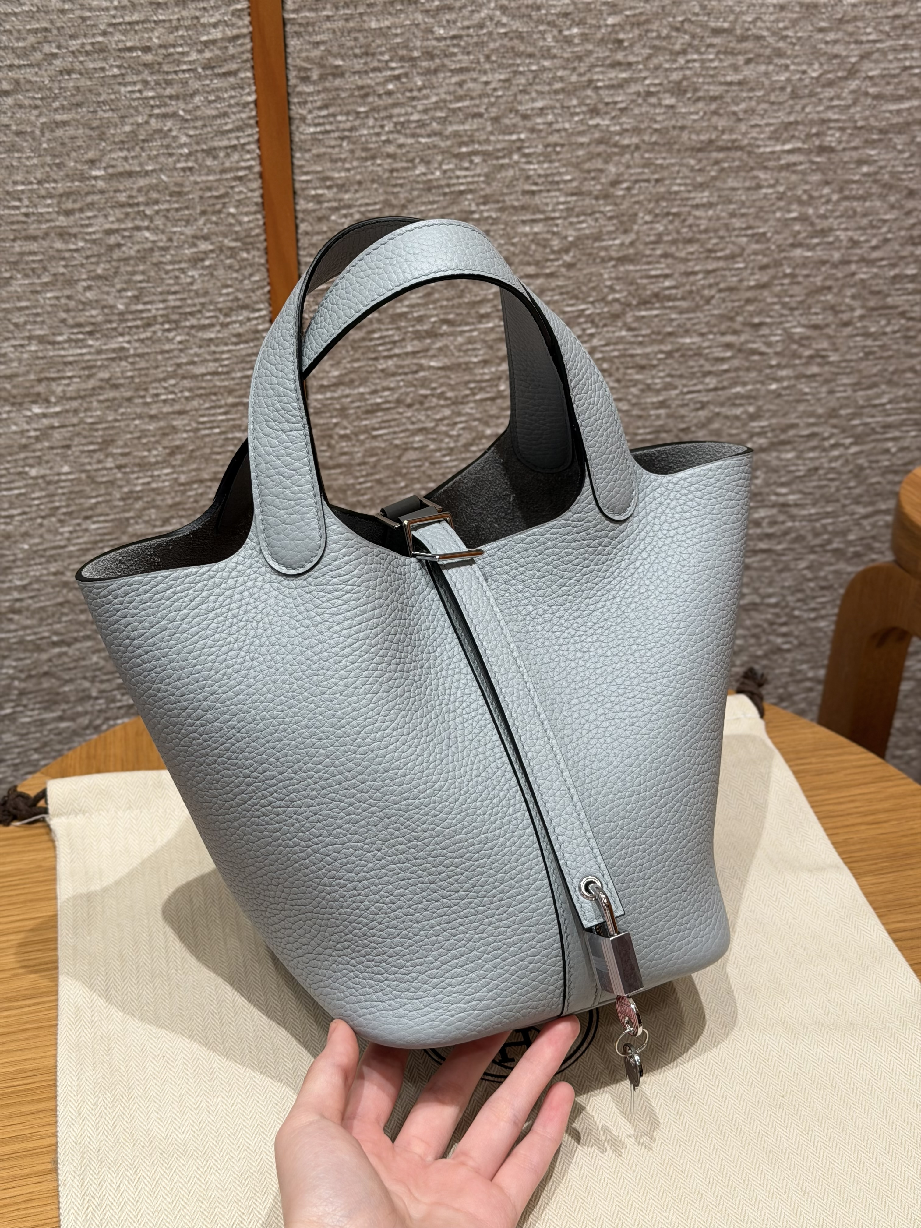 에르메스 Hermes Picotin lock 18cm clemence P0 Girs Pantin/silver