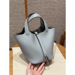 에르메스 Hermes Picotin lock 18cm clemence P0 Girs Pantin/silver