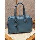 에르메스 Hermes Victoria 35cm Clemence 75 Blue Jean/silver