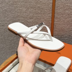 에르메스 Hermes 627 Miss sandal Cowhide&White