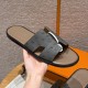 에르메스 Hermes 182 Izmir sandal KK Ostrich&Lron gray
