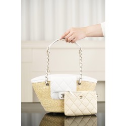 샤넬 CHANEL 26C AS5951 스몰 쇼핑백 White 40cm
