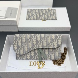 디올 Dior S5614 Saddle Pouch with Chain 19.5cm