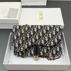 디올 Dior S5620 Saddle Pouch with Chain 22.5cm