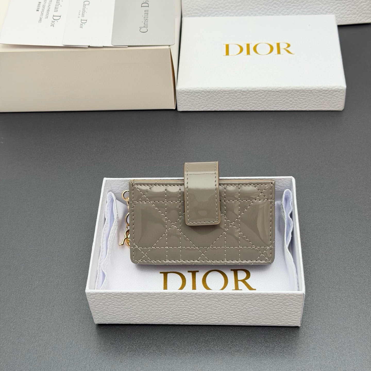 디올 Dior S0074 Lady Jasmine 카드 케이스 10.5cm