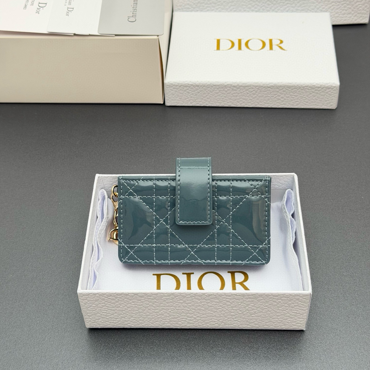 디올 Dior S0074 Lady Jasmine 카드 케이스 10.5cm