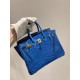 에르메스 Hermes Birkin 25cm France Hcp Porosus crocodile 7W Blue izmir/gold