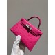 에르메스 Hermes Mini Kelly South Africa Ostrich Rose Mexico/silver