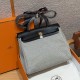 에르메스 Hermes Herbag 31cm canvas and cowhide Ecru noir nior/gold