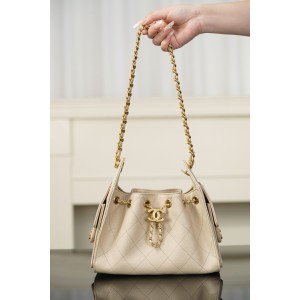 샤넬 CHANEL 26C AS5631 25 Mini Bag Apricot 22cm