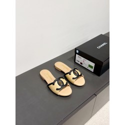 샤넬 CHANEL 26s 슬리퍼 Apricot