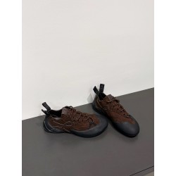 로에베 Loewe Grip sneaker in calfskin suede Coffee