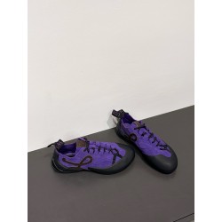 로에베 Loewe Grip sneaker in calfskin suede purple