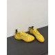 로에베 Loewe Grip sneaker in calfskin suede yellow