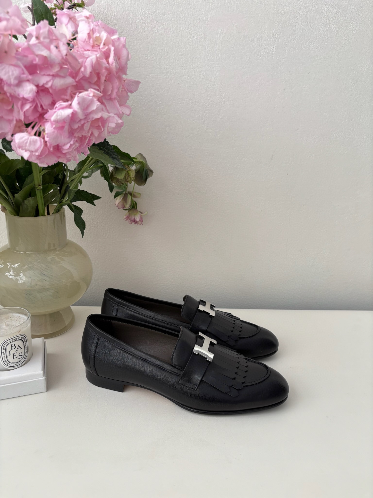 에르메스 Hermes Royal Loafers Black&silver