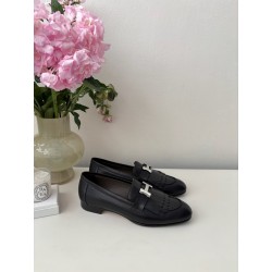 에르메스 Hermes Royal Loafers Black&silver
