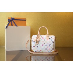 루이비통 Louis Vuitton M13085 x Murakami Takashi Speedy Bandouliere 25 Multicolor White