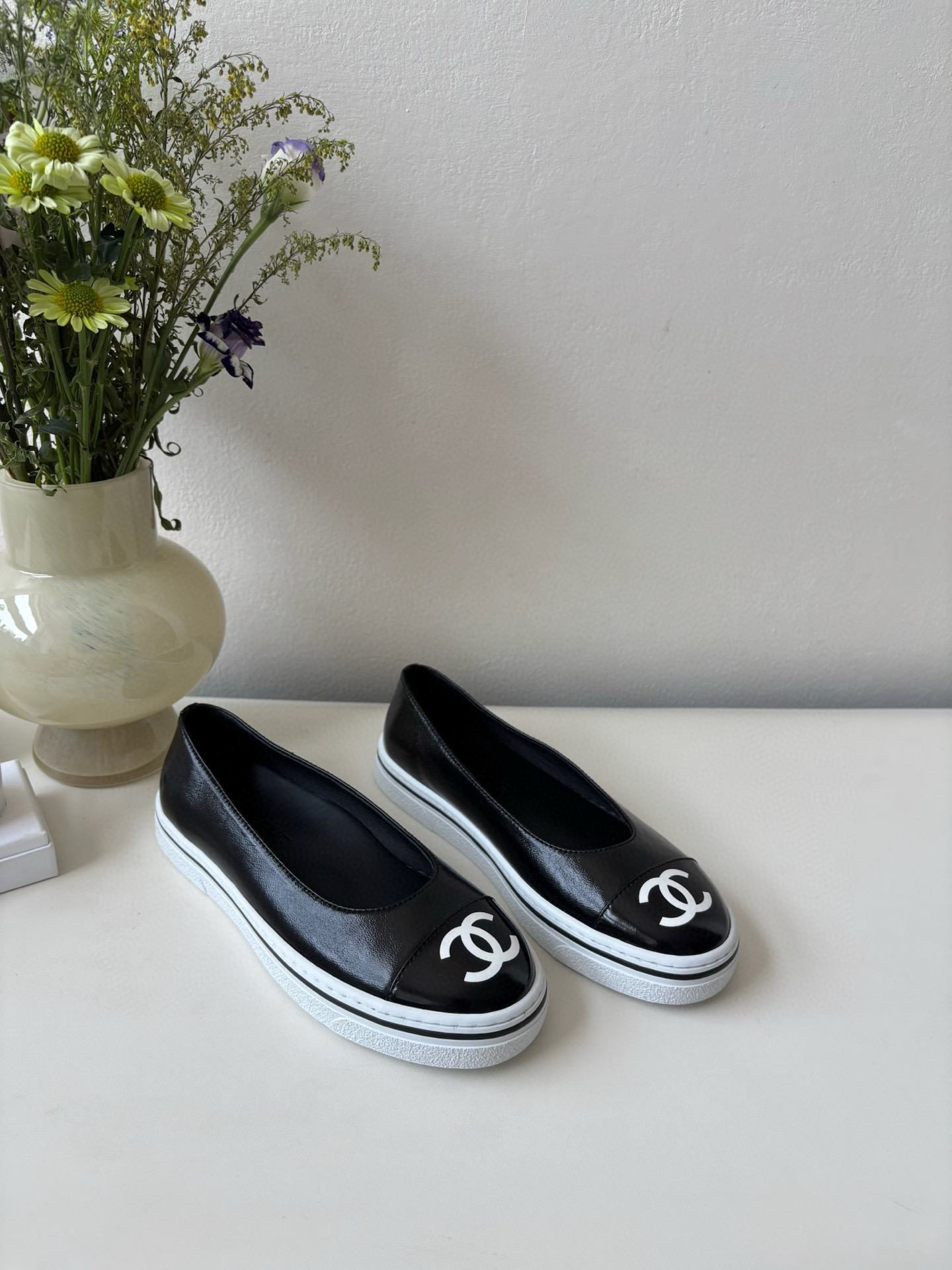 샤넬 CHANEL 플랫 Black