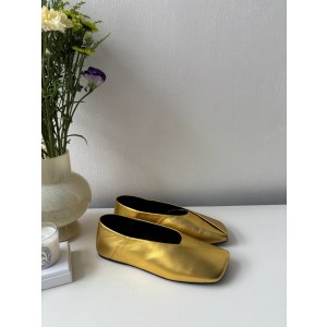 질샌더 Jil Sander Leather Ballet Flat gold