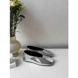 질샌더 Jil Sander Leather Ballet Flat silver
