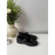 미우 미우 Miu Miu Strap Leather Loafers Black