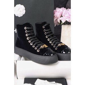 샤넬 CHANEL 25A 앵클 부츠 Black