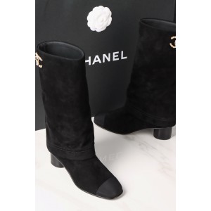 샤넬 CHANEL 25B 하이 부츠 Black