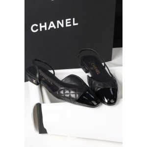 샤넬 CHANEL 25K Slingbacks Black