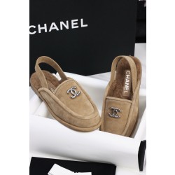 샤넬 CHANEL 25K Slingbacks Khaki