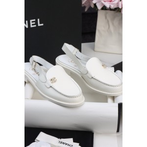 샤넬 CHANEL 25P G47033 Slingbacks White