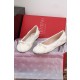 발렌티노 Valentino Quiltie 67 Ballet Flat White