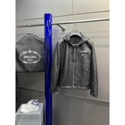 프라다 Prada 레더 재킷