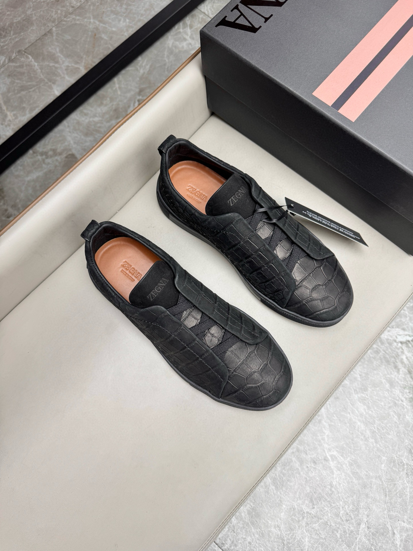 제냐 Zegna Triple Stitch TM 스니커즈