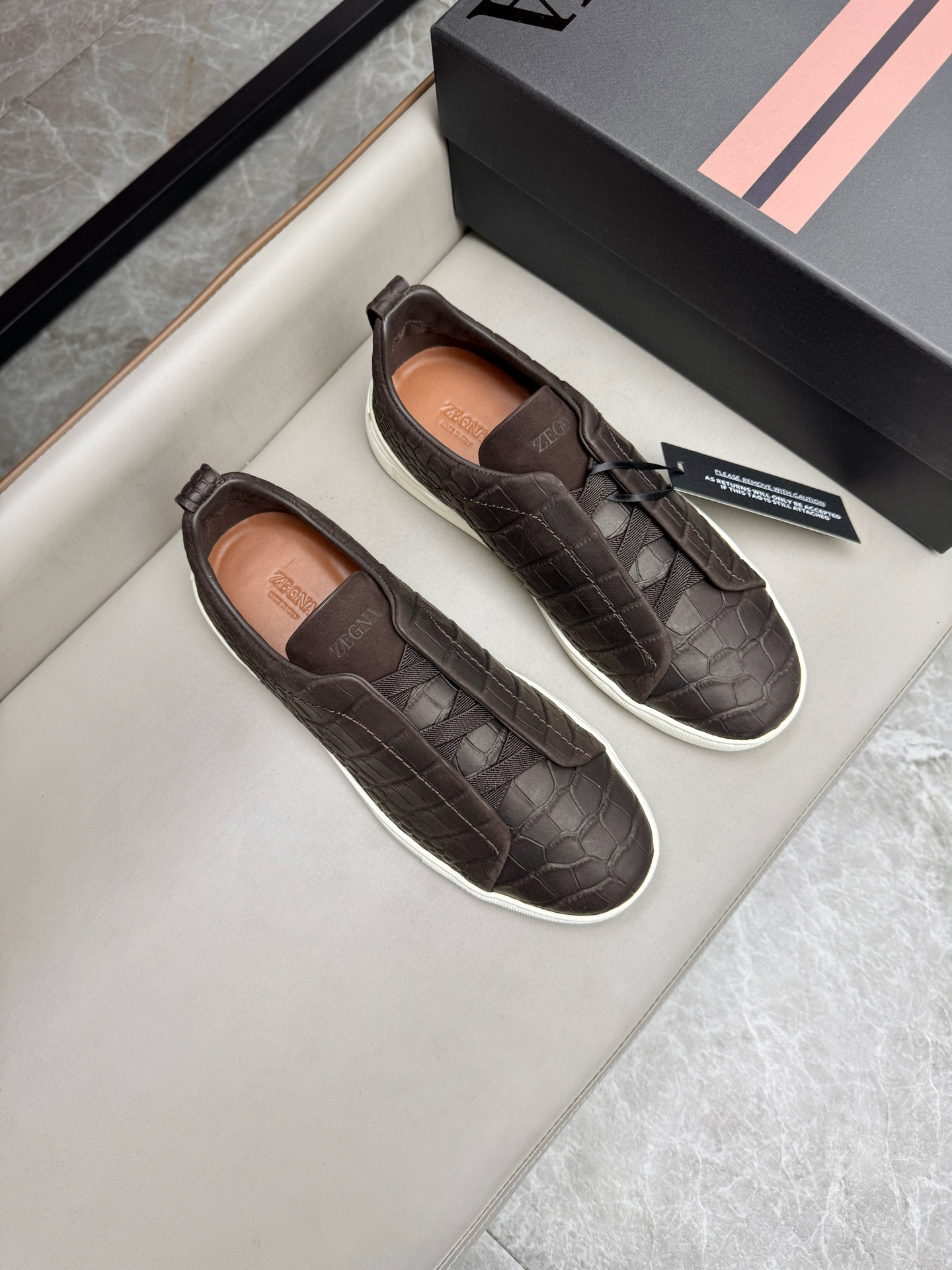 제냐 Zegna Triple Stitch TM 스니커즈