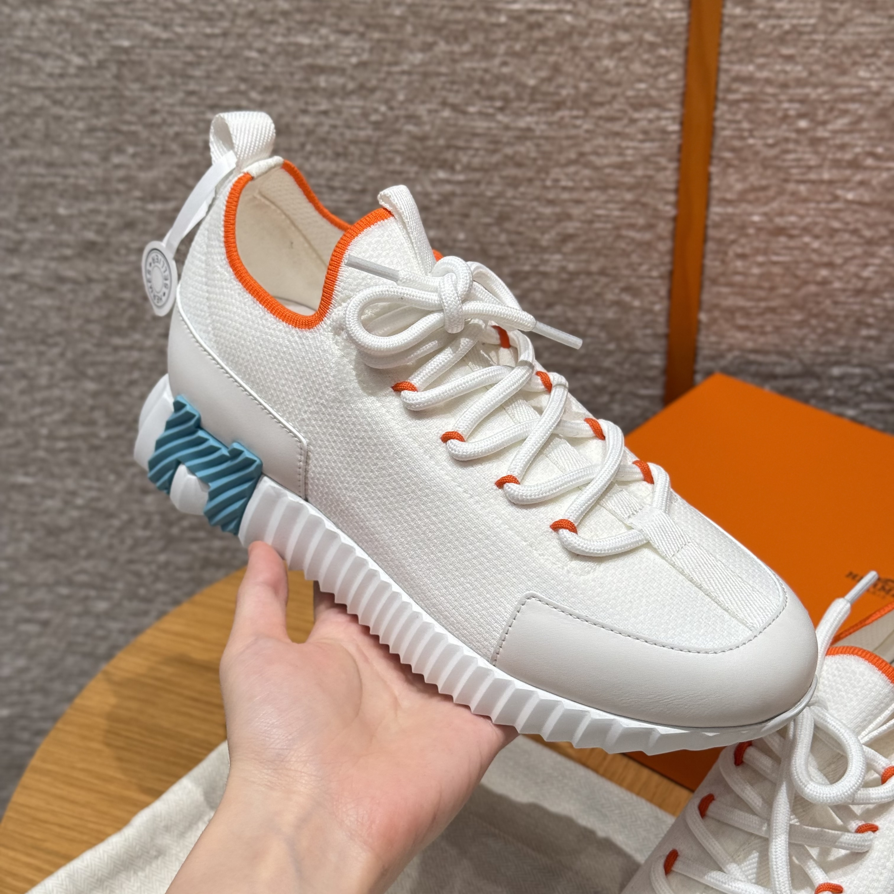 에르메스 Hermes 626 Lift slip-on sneaker Lnsole and Lining & White