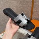 에르메스 Hermes 181 Oran sanda Goatskin&silver gray