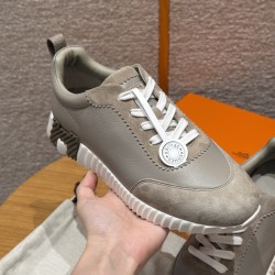 에르메스 Hermes 625 Bouncing 스니커즈 Goatskin suede&Pebble Beige