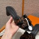 에르메스 Hermes 185 Oasis sandal Horsehair&Gold Black