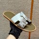 에르메스 Hermes 182 Izmir sandal Matte Alligator&01 Himalaya